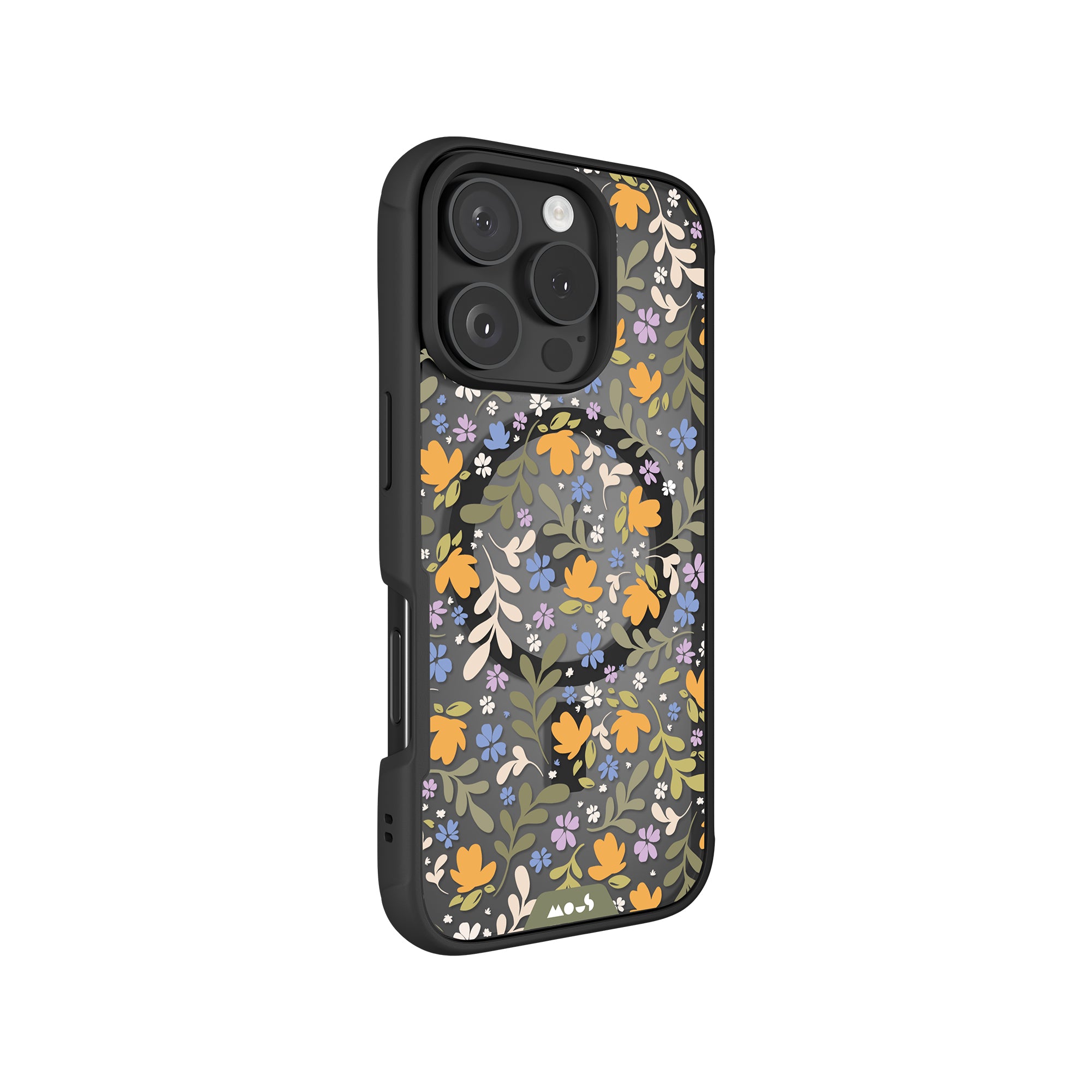 KELUOAS Cover Magnetic Per IPhone 12 Mini Con Motivo Floreale - Custodia Sottile Antiurto PC+TPU, Compatibile Magsafe