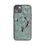 iPhone Magsafe Compatible Marbled Sage Green Clear Case Protective | iPhone 14 Plus,iPhone 14,iPhone 15,iPhone 15 Plus