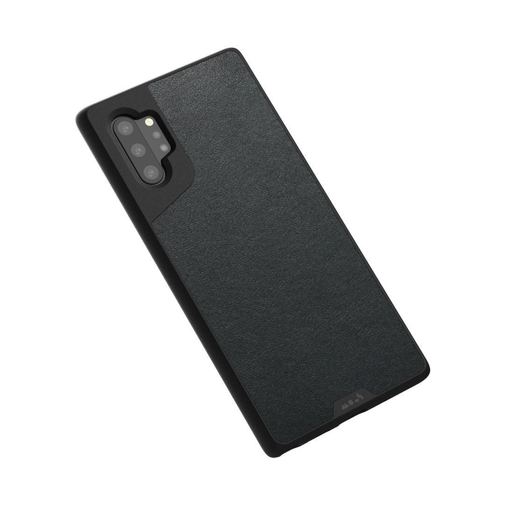 Black Leather Unbreakable Galaxy Note 10 Plus Case | Black Leather