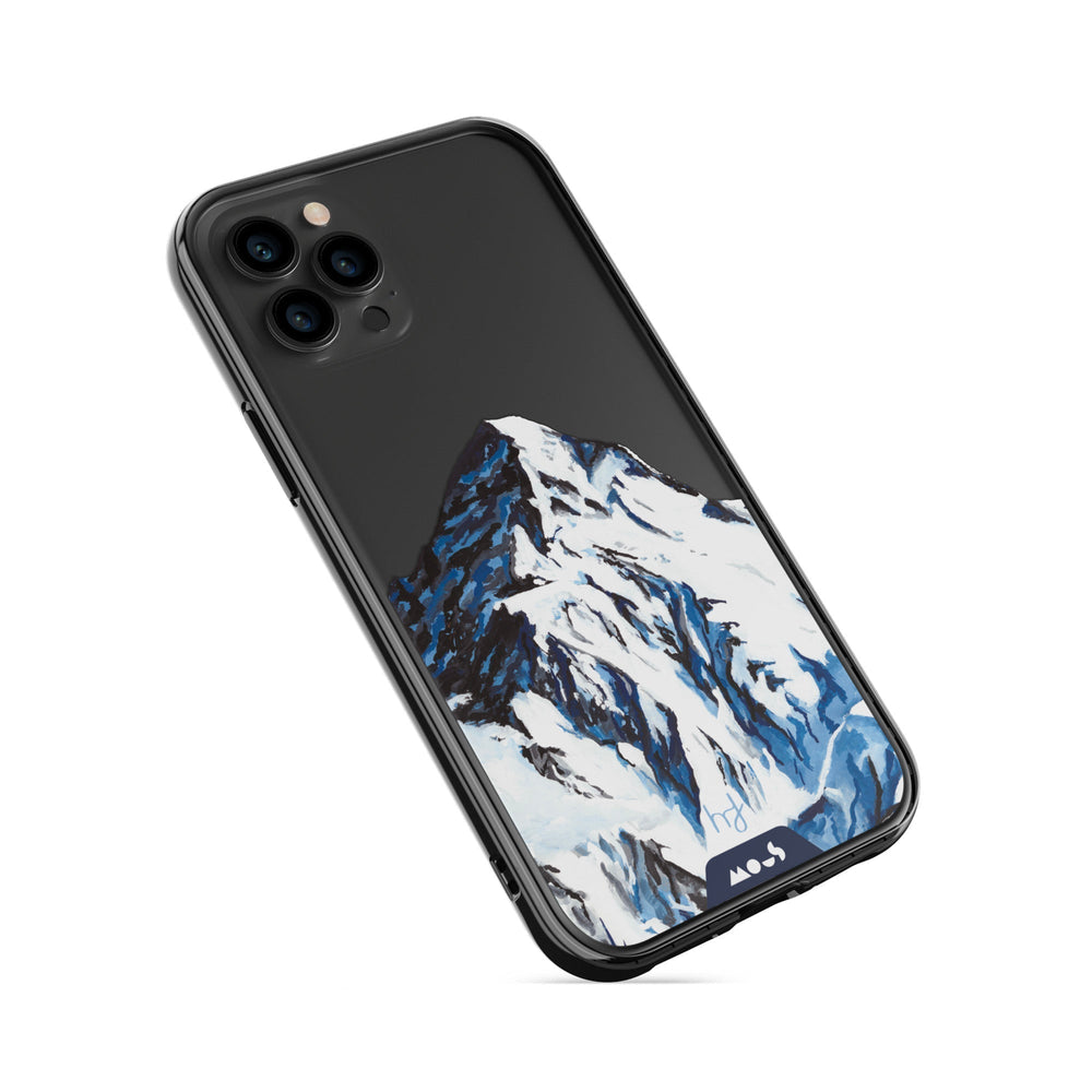 Clear Protective Phone Case Transparent Qi Wireless Charging Snow Mountain K2 Henry Fraser Design |