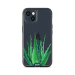 Clear Protective Phone Case Transparent Qi Wireless Charging Spiky Plant Aloe Vera Henry Fraser Design | iPhone 13,iPhone 13 mini