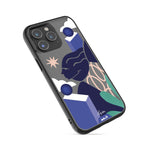 Clear Protective Phone Case Transparent Qi Wireless Charging Kelly Anna Blue Lady Face Sky High Art Design |iPhone 15 Pro,iPhone 15 Pro Max