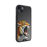 Clear Protective Phone Case Transparent Qi Wireless Charging Jaguar Cheetah Henry Fraser Design | iPhone 14,iPhone 14 Plus,iPhone 15,iPhone 15 Plus