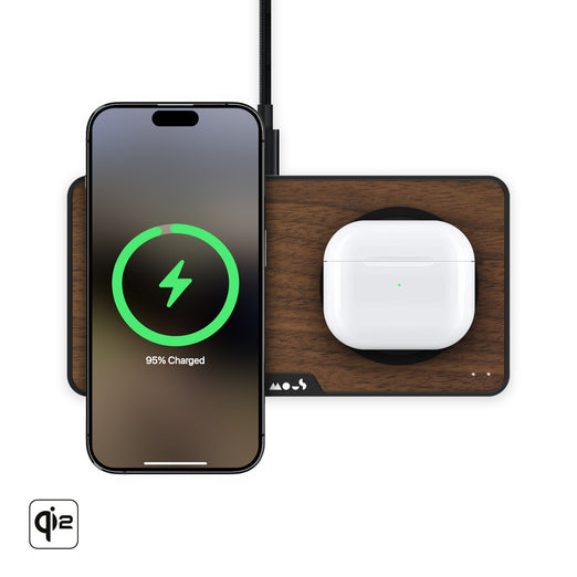 Walnut Charging Station with Qi2