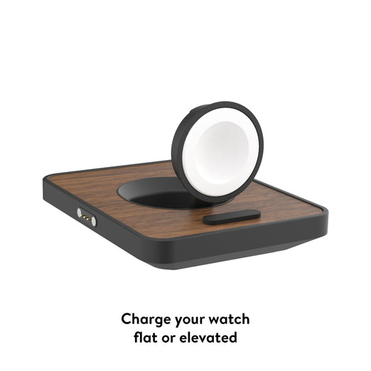 Walnut 3 in 1 Charging Stand with Qi2 and Apple Technology