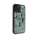 iPhone Magsafe Compatible Marbled Sage Green Clear Case Protective | iPhone 14 Pro,iPhone 14 Pro Max,iPhone 15 Pro,iPhone 15 Pro Max