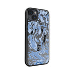 iPhone Magsafe Compatible Marble Sky Blue Clear Case Protective | iPhone 14 Plus,iPhone 14,iPhone 15,iPhone 15 Plus