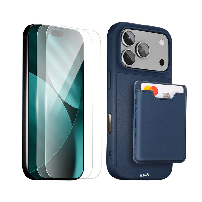 Marine Protective Case, Screen Protector and Card Wallet - iPhone Starter Kit