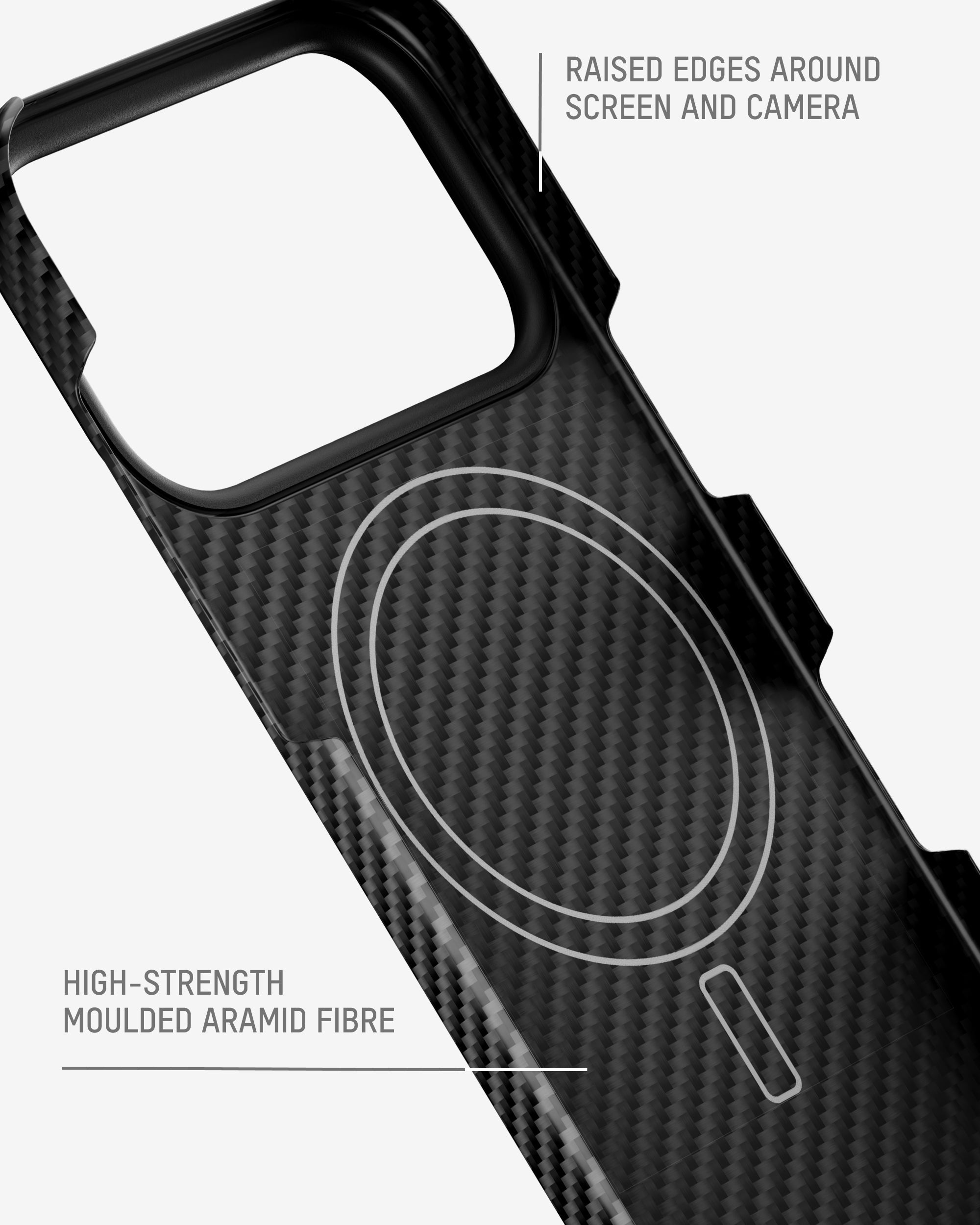 Mous iPhone17proケース カーボン柄 Aramid Fibre Mous | Aramid Fibre Lightweight Phone Case - Super Thin