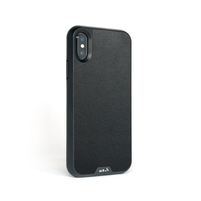 Black Leather Protective Phone Case - Limitless