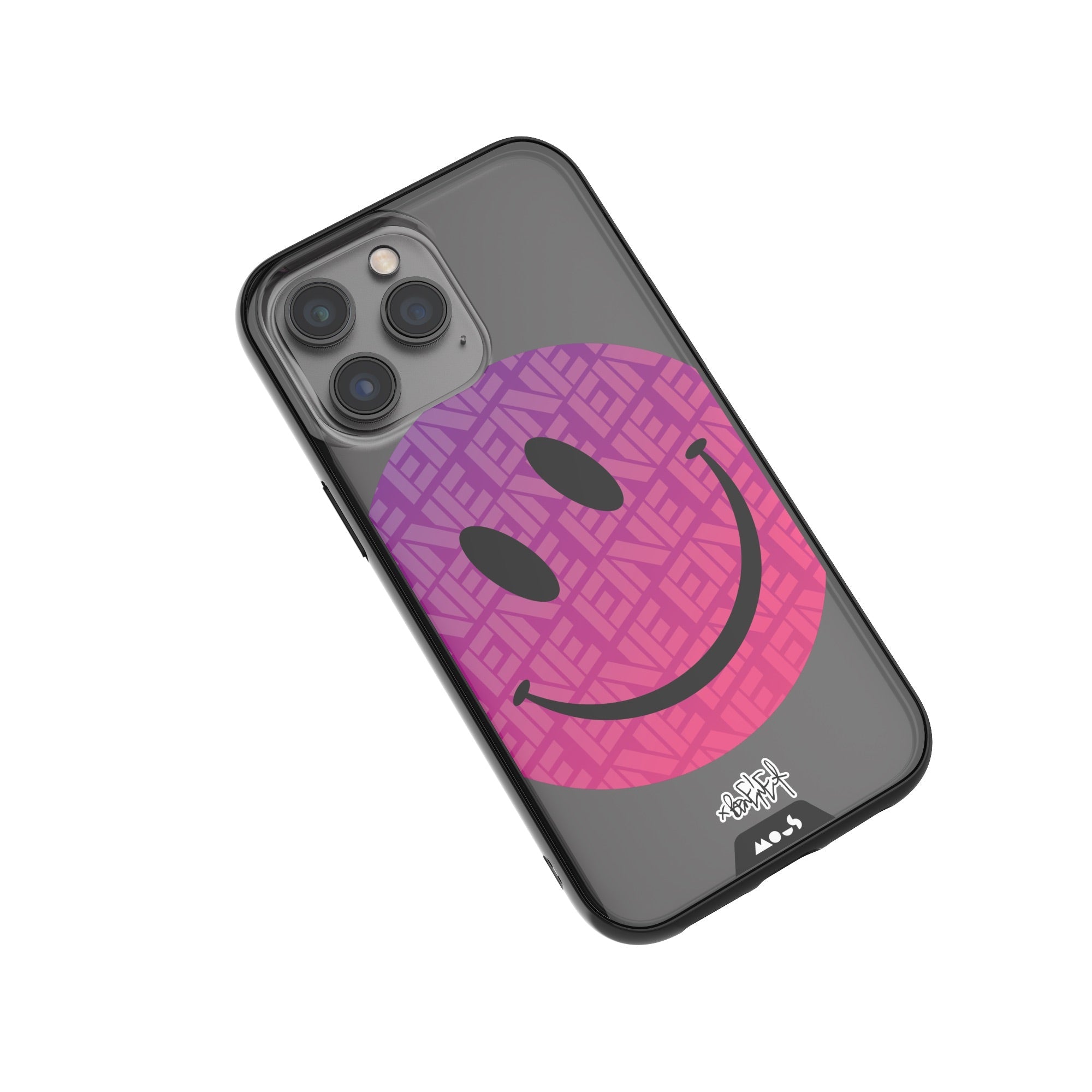Mous | Pink Smiley Protective Phone Case - Ben Eine MagSafe