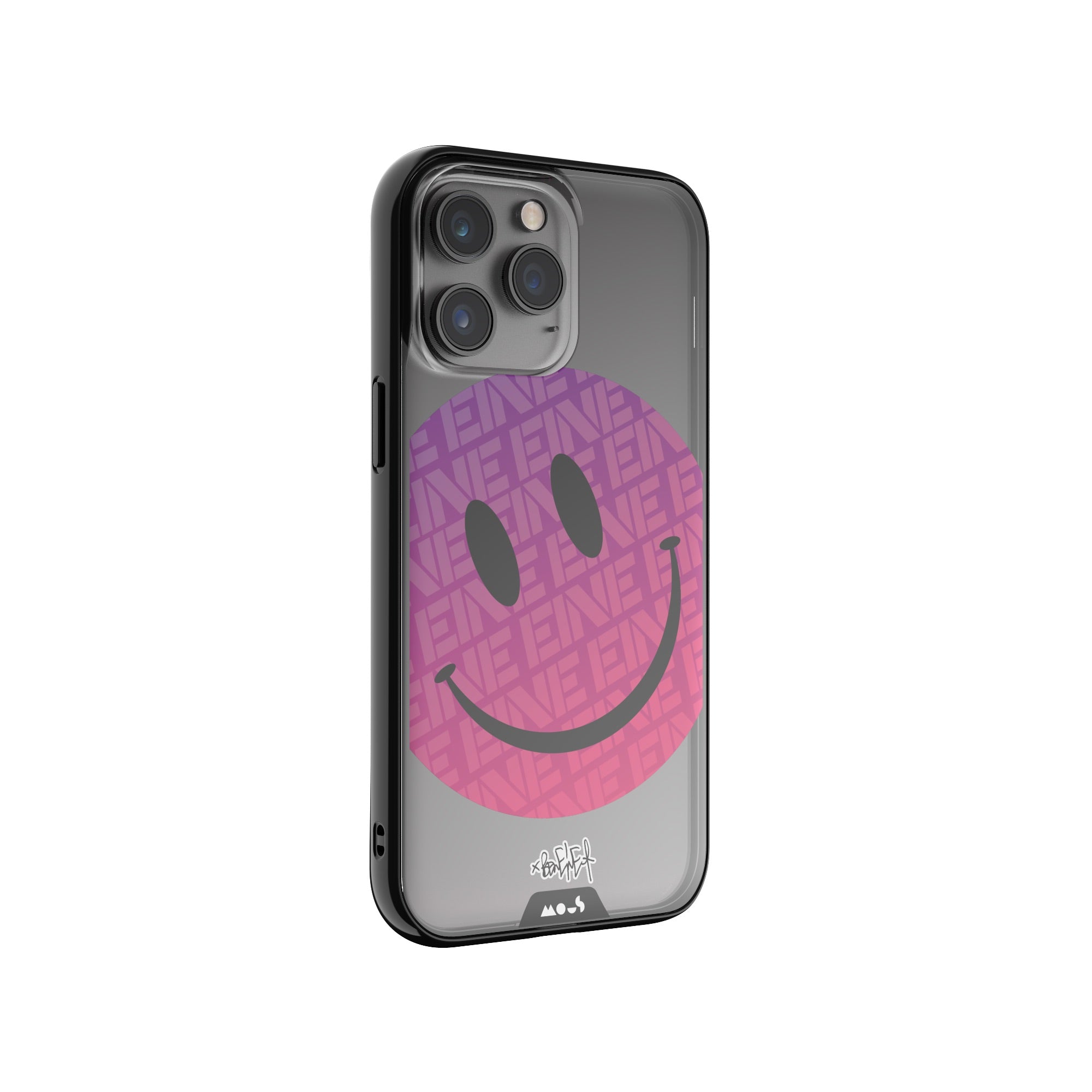 Mous | Pink Smiley Protective Phone Case - Ben Eine MagSafe