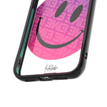 Clear Transparent iPhone Case Ben Eine Pink Smiley Face Qi | iPhone 14,iPhone 14 Plus,iPhone 15 Pro,iPhone 15 Pro Max,iPhone 15,iPhone 15 Plus