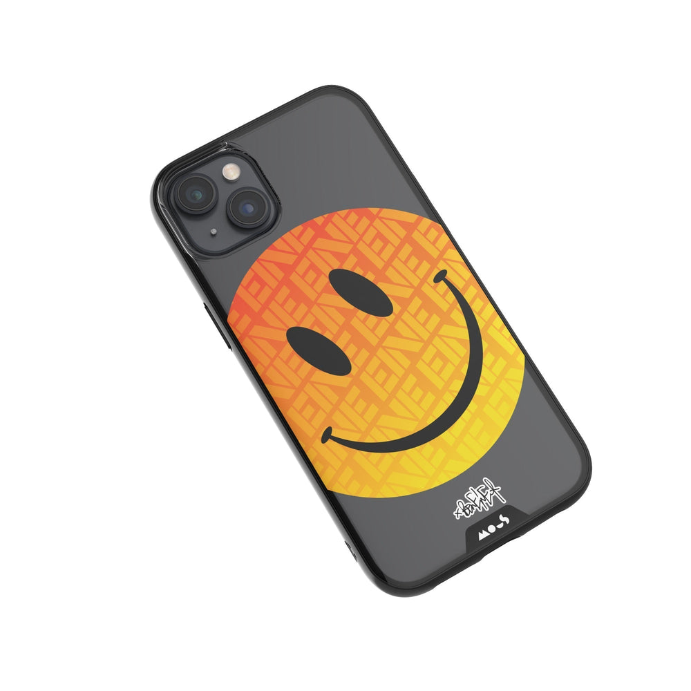 Clear Transparent iPhone Case Ben Eine Orange Smiley MagSafe Wireless Charging | iPhone 14 Plus,iPhone14,iPhone 15,iPhone 15 Plus