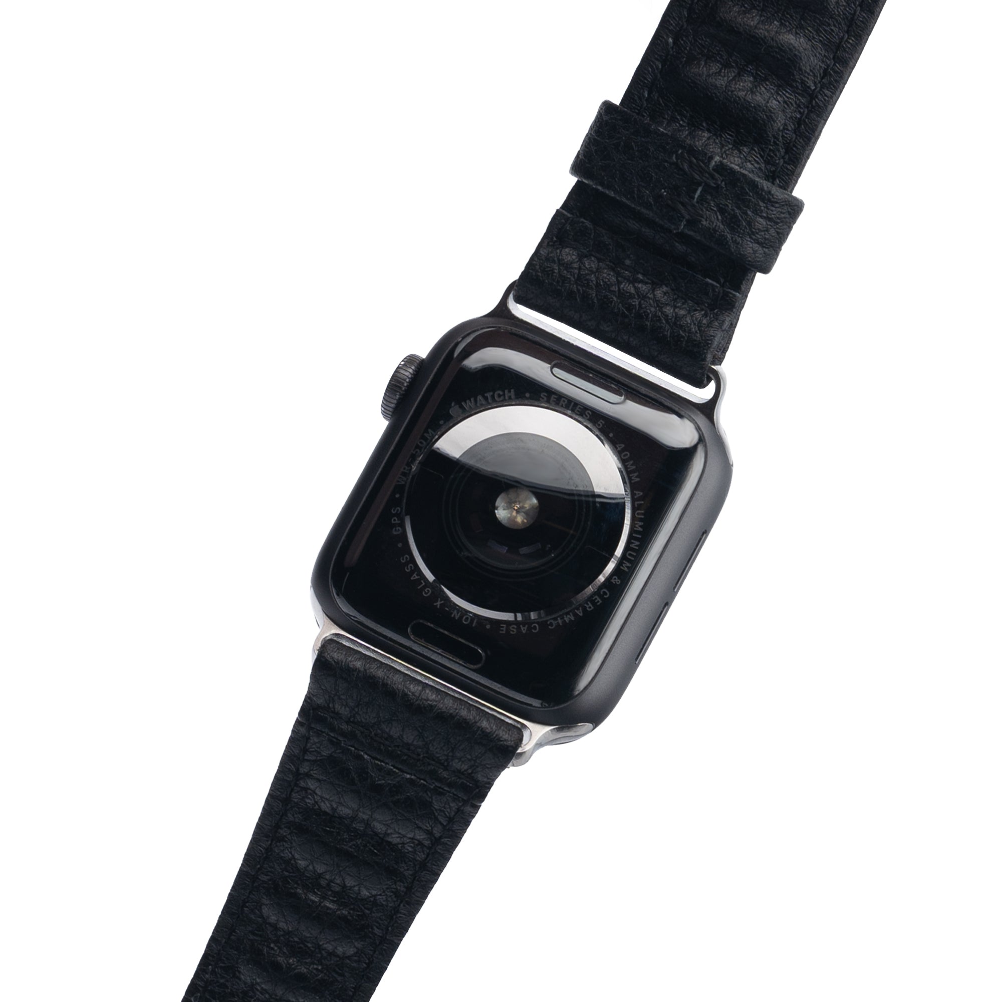 Black leather apple watch strap outlet