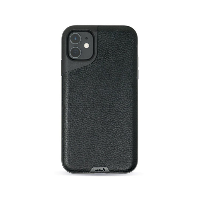 Mous Black Leather Phone Case Contour