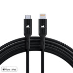 Apple iPhone certified charging cable lightning to USB-C safe quick fast charging long-lasting cable | 3m * hide-pcp