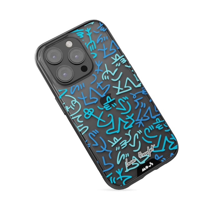 Mous Lucas Beaufort Blue Printed Phone Case Clarity