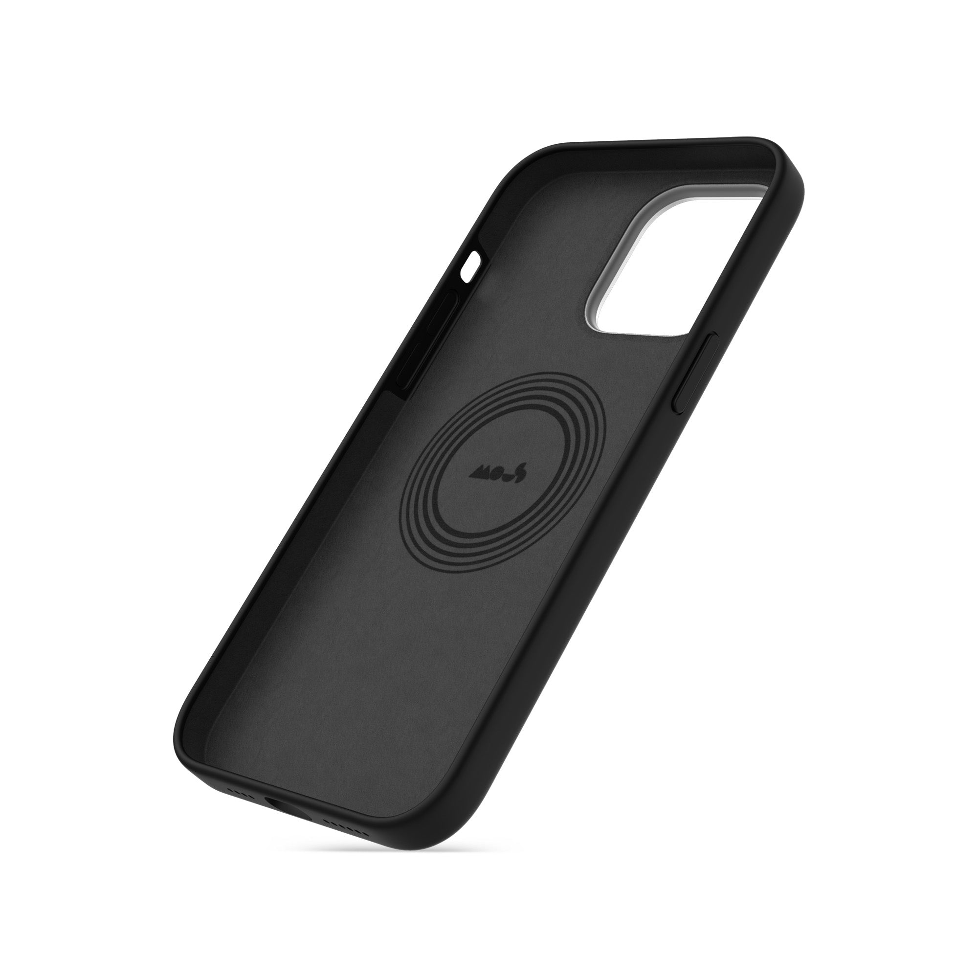 Moozy Minimalist Series Cover In Silicone TPU Per IPhone 11 Pro - Nero Opaco, Sottile E Morbida Con Supporto Ricarica Wireless
