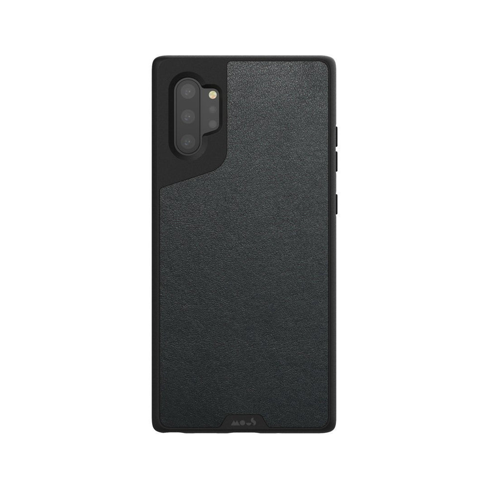 Black Leather Indestructible Galaxy Note 10 Plus Case | Black Leather