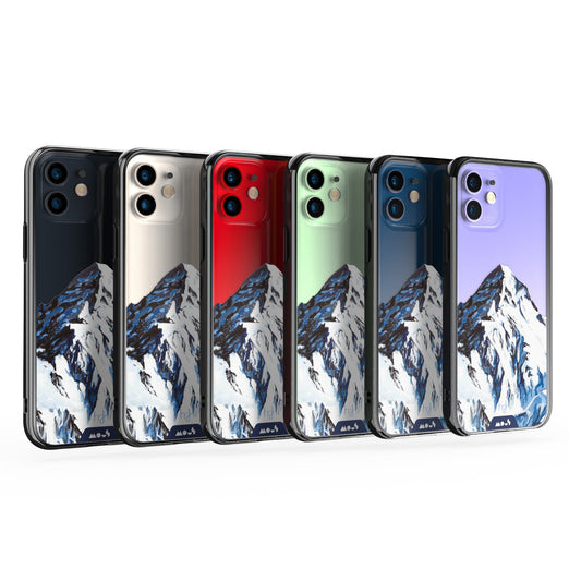 Clear Protective Phone Case Transparent Qi Wireless Charging Snow Mountain K2 Henry Fraser Design