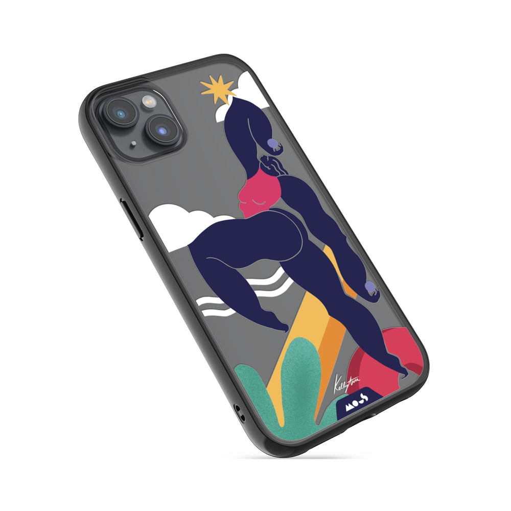 Clear Protective Phone Case Transparent Qi Wireless Charging Kelly Anna Up Lift Art Design | iPhone 14 Plus,iPhone 14,iPhone 15,iPhone 15 Plus